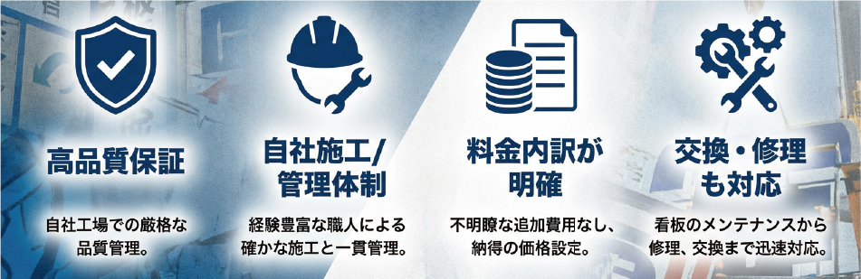 選ばれる理由 高崎看板